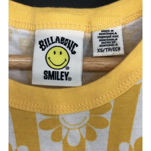 NWT Billabong Smiley Little Smiles Daisy Print Tank Top Womens XS Sustainable - Picture 2 of 10